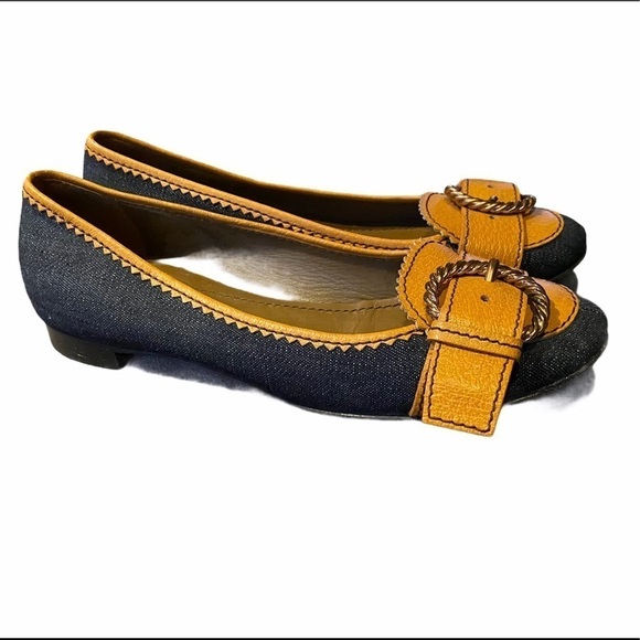 Miu Miu denim flats SZ 37 - Picture 1 of 7